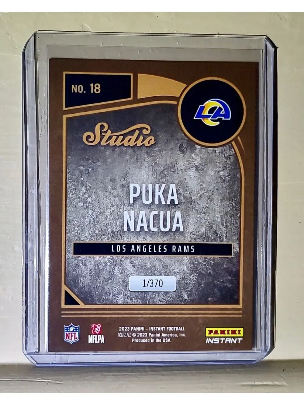 Puka Nacua 2023 Panini NFL Studio Rookies #18 Rookie Card 1/370